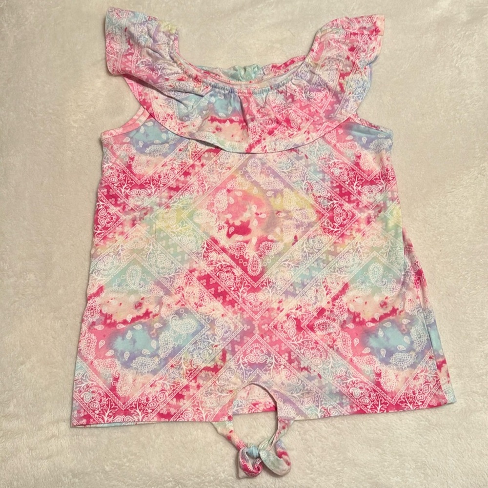 💖 Children’s Place Pink & Blue Paisley Tank Top